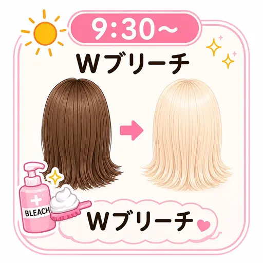 ✨🤍Wブリーチオンカラー🤍✨🈹☀️