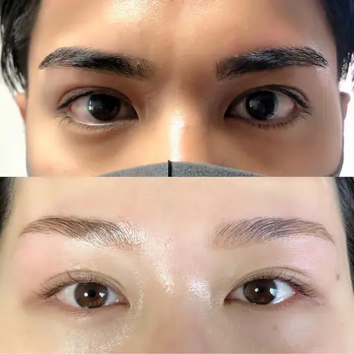眉毛Wax (レディース、メンズ)高さ合わせ、メイク込み*補足お読みください