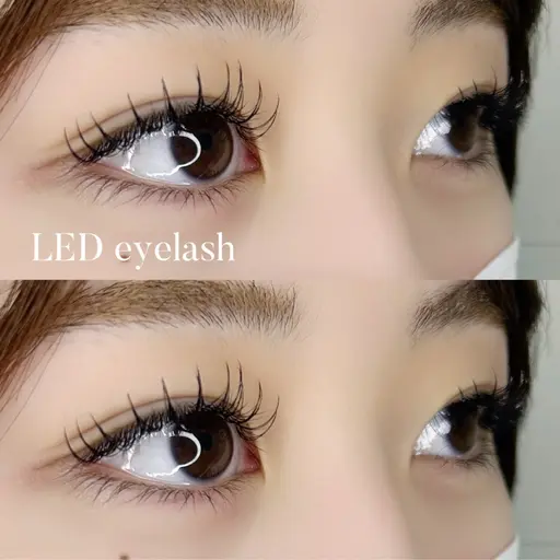 平日限定【LEDエクステ】フラットラッシュ100本