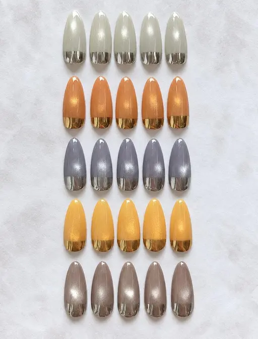 【Jrネイリスト】(オフなし)ちゅるんマグ×根元ミラーネイル