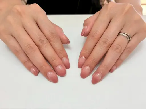 【5月限定🌸】ナチュラルで綺麗に✨️【カラーグラデーションorフレンチ】【オフなし】【クリアベース】ドライケア込♪