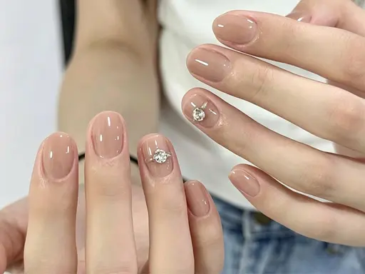 【SNS人気】ちゅるんワンカラー×指輪ネイル 2本 ¥6500