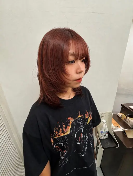🤎大人可愛い秋色カラー🤎全体ワンカラー+カット
