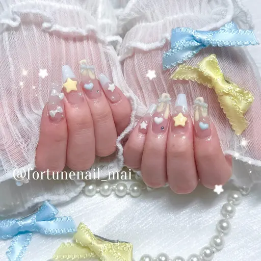 🎀オフありハンドワンホンガーリーちゅるん120分持ち込みデザイン(アート目安10本)🐩💭🎀
