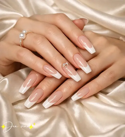 🎀長さだしフレンチ+2個パーツ付き🎀8980