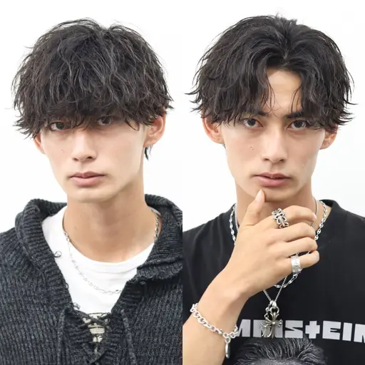 👑大人気メニュー👑  🚹メンズカット🚹＋⚡️選べるトレンドパーマ⚡️(ツイスパ/波巻き/シャドウ/など)