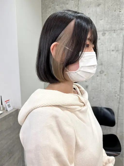 ✨人気No.1✨インナーカラー(1ブリーチ)+全体カラー+保湿トリートメント🍬🤍(追加ブリーチ🉑)