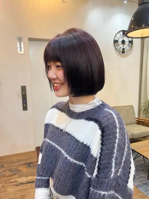 【ボブの方限定メニュー❣️】艶ワンカラー🎀