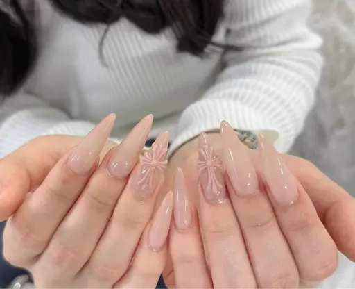 2026 SNS 話題大人気【チップ長さだし＋ビッグクロムネイル】