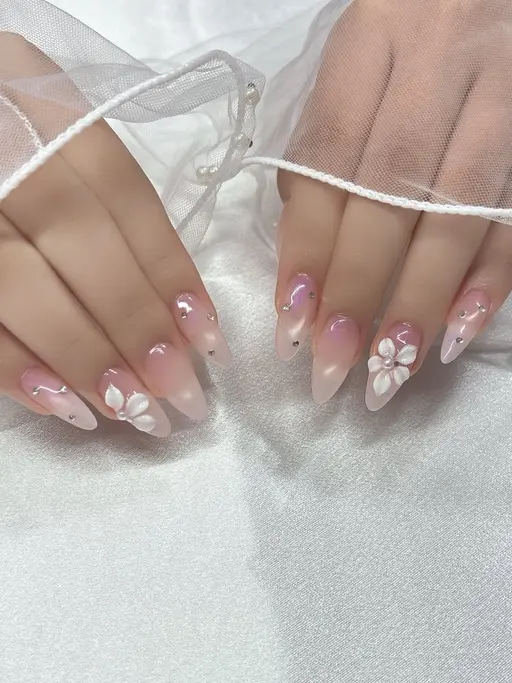 オフなし10本長さだしシンプルアート🤍
