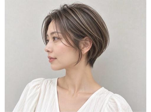 カット+ハイライト+白髪ぼかし+髪質改善トリートメント