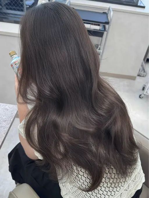 【職場OK・ブリーチなし・初カラーの方におすすめ】ブリーチなしダブルカラーでナチュラル透明感カラー◎