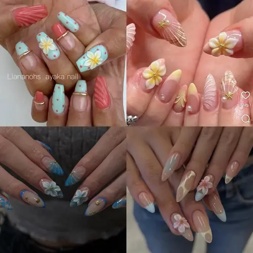 【オフなし】3Dフラワーネイル💅🌼6/15(月)12:00-14:00