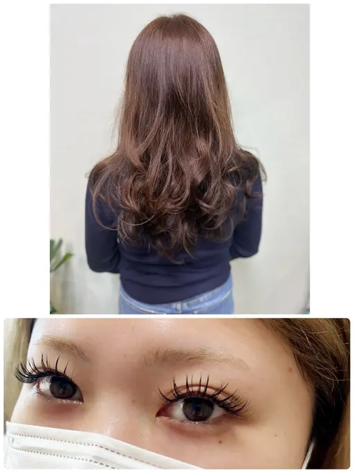 👸🏻人気♡カラーカット+Tr+マツエク120本〜