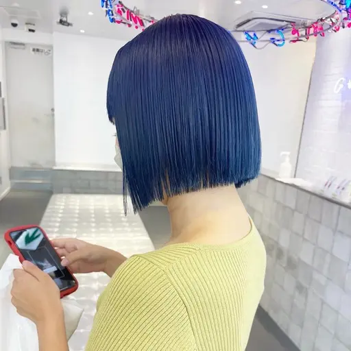 【人気No.1】艶モテ寒色カラーにしたい方🫐🦋ブリーチありダブルカラー＋選べるワンステップトリートメント付き✨