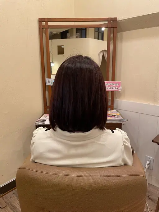 カット(ボブスタイル、ショートスタイルを切らせていただけるモデル)