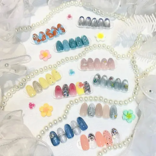 🔰口コミ記入必須【Jr】オフなし⭐️ 【季節限定】夏限定ネイル🌻🩵