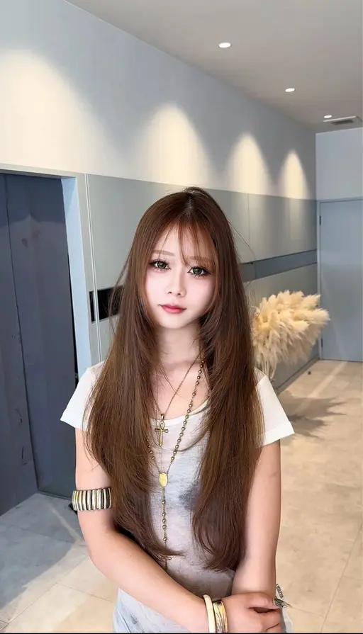 人気No,1【韓国風似合わせレイヤーカット】小顔効果のあるレイヤーを入れつつ、お顔立ちに合わせた韓国風スタイルに。
