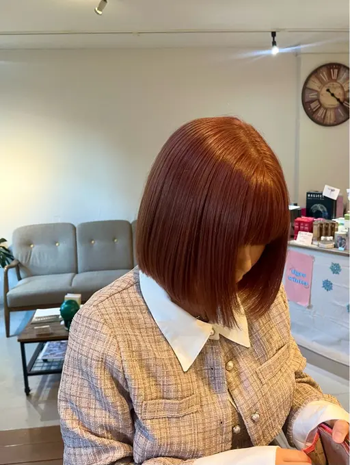 【ケアカラー配合】ブリーチなしダブルカラー+プレtr ¥12800