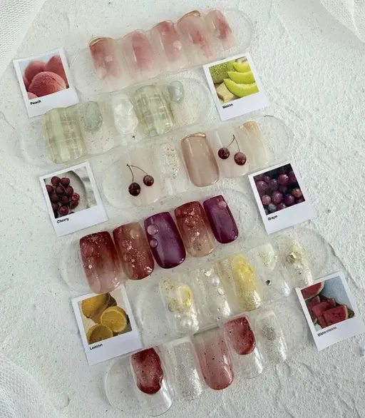 【オフ有】【期間限定デザイン】ジューシー果実ネイル🍒