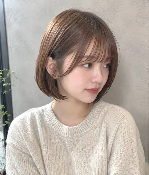 “ショート・ミディアム”ワンカラー全体染め (ブリーチのワンカラーではありません)