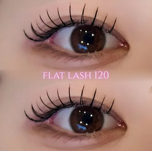 《🎀人気No.1束感まつ毛🎀》🩵フラットラッシュ100~120本🩵➕LEDエクステ変更無料✨🉐