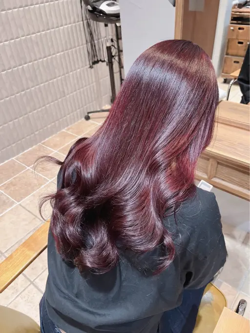 U25限定ヘアカラー(ブリーチ無し)胸上までロング料込(胸下以上+1100円ロング料)+1ケアTR🎀再来¥5000