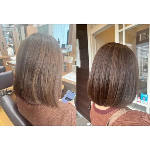 カット＋髪質改善水素カラー🫧+AujuaTR¥18,500→¥15,000