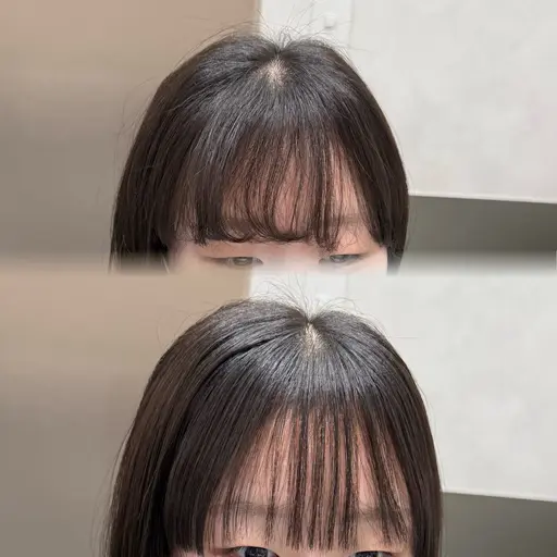 💎割れぐせ改善💎前髪クロスパーマ+前髪縮毛矯正