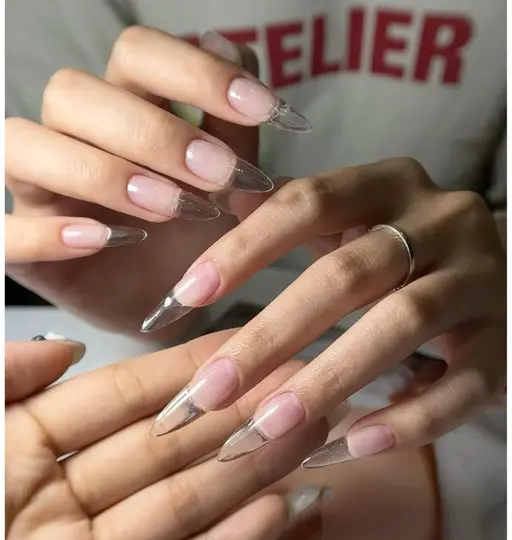 オフ+ハードジェルで自爪を補強します💅🏻クリア仕上げ(カラーなし)✨自爪を伸ばしたい方におすすめです
