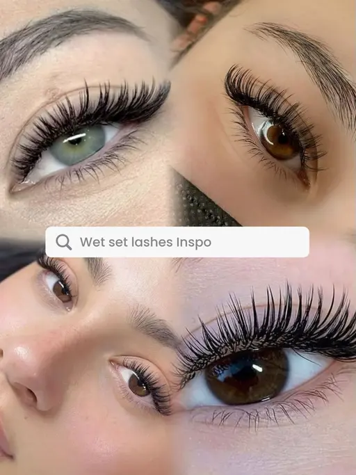 ◎期間限定特別価格‼️【Glossy Wet Lash | LED込み】人気No.1✨️〈下エクステ追加＋¥2,000〉