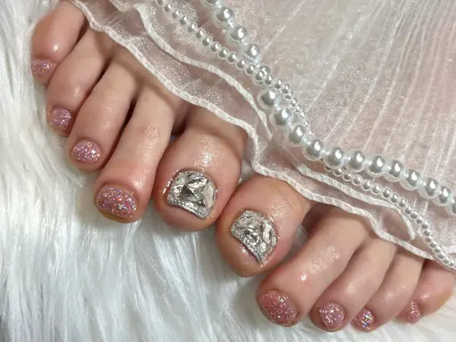 🦶🏻オフ込み🩵フット親指アート