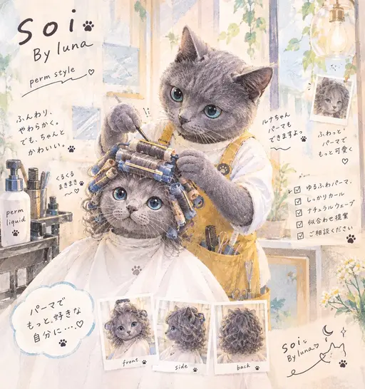 🐱23日・29日・30日4名様限定🌼✂︎カット➕パーマ➕補修トリートメント🫧注意事項・補足説明をお読みください⚠️