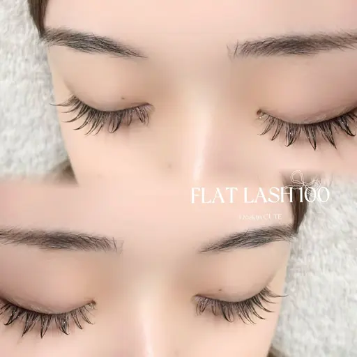 フラットラッシュ100~120本🤍オフあり リペア可 束感仕上げにも✨️