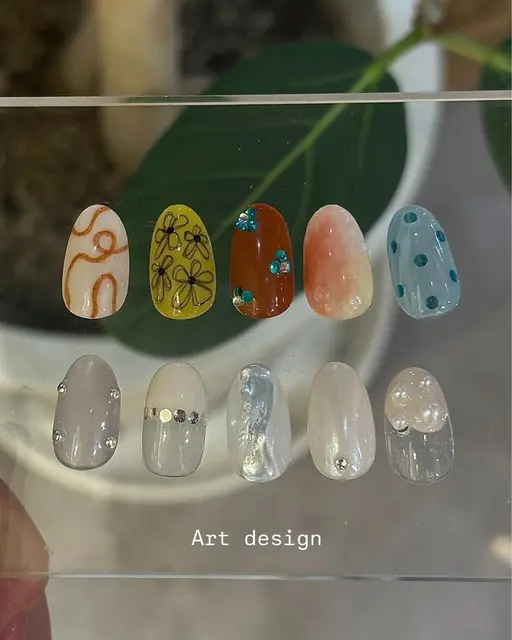 選べるアート2本🍑🌛(🖐🏻ハンド、オフあり) パラジェル⟡.*