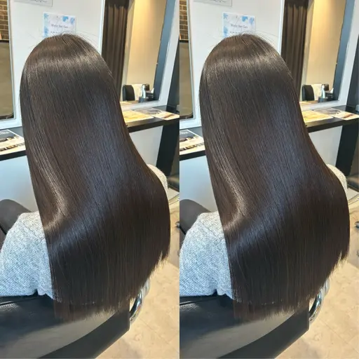 【毎朝のアイロン卒業!】髪質改善ストレート+メンテナンスカット