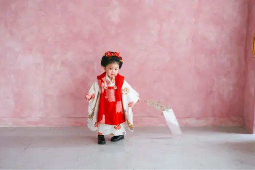 七五三🍁三歳女児👘着付け+ヘアメイク💄