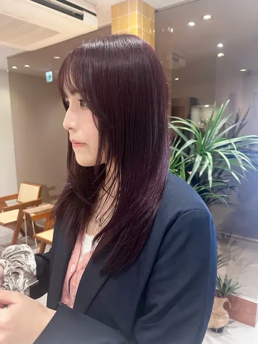 🍇🐟透明感🩵🌬️ブリーチなしダブルカラー➕TOKIO5stepトリートメント🍇🐟