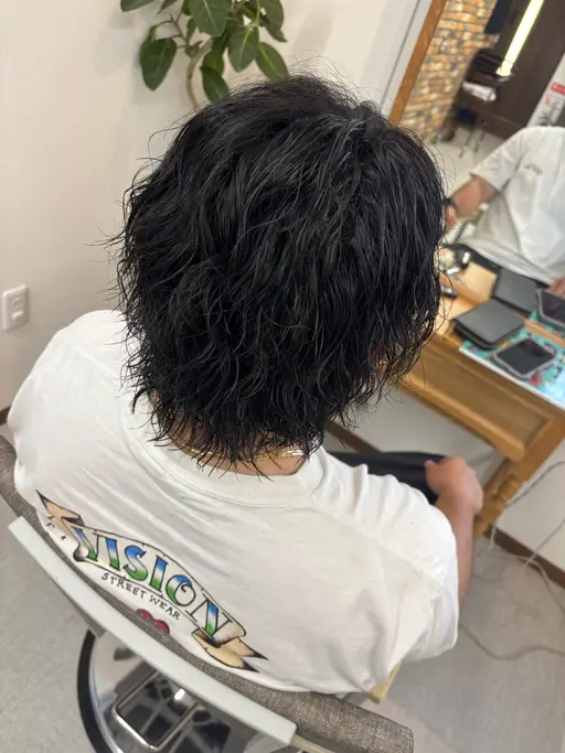メンズカット＋特殊パーマ