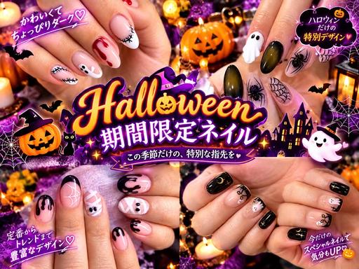 【ハロウィン期間限定】 6本アートネイル
