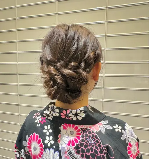 🎇浴衣着付け（リボン帯限定）＋ヘアセット🏮👘