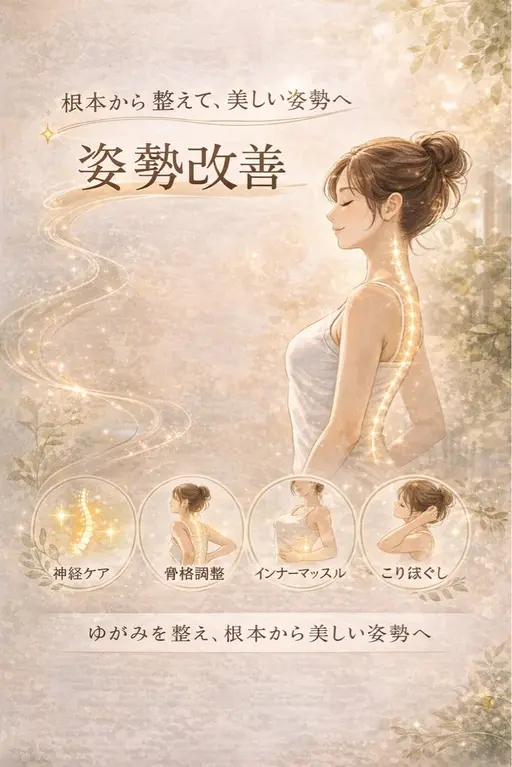【当日限定‼️口コミ💬&写真】神経から整う美姿勢リメイク​〜​50分​〜​