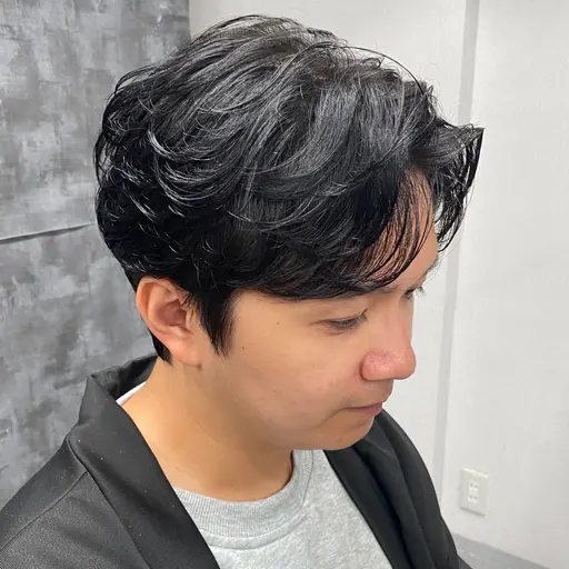 🏆人気No. 1メニュー🏆【メンズセンターパート➕毛流れパーマ／ニュアンスパーマ】