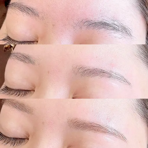 【眉毛Wax脱毛+間引きで毛量調整】+メイク仕上げ