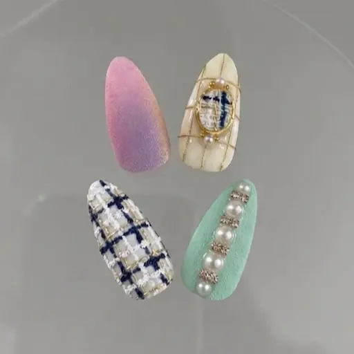 【オフなし】サマーニットネイル