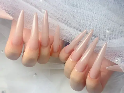 🧚🏻‍♀️シンプルネイルロングフルチップコース🧚🏻‍♀️【LA発アプレ使用】 ¥9000(オフあり)