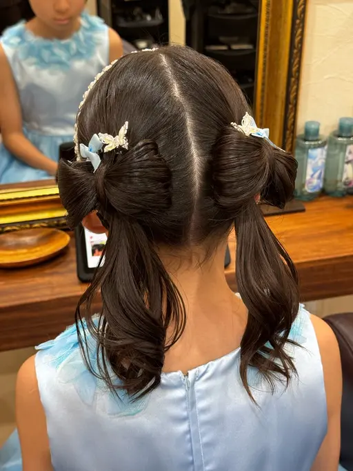 お子様のヘアアレンジʕ´•ᴥ•`ʔ❤️