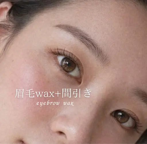 眉毛wax＋毛量調整　間引き🌿‬  ￥3000