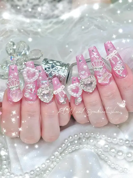 💝10本チップ長さ出し＋ワンカラー＋パーツつけ放題