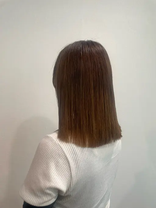 縮毛矯正➕one color🍒ᩚ✧︎*。 【1度の施術で負担を軽減しましょう♪♪】